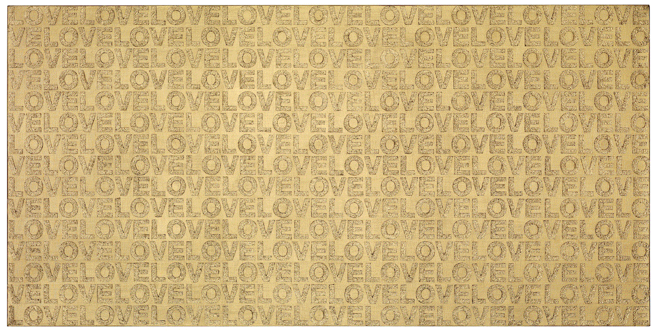 I Love Gold of Love on The Wild Screen》, Acrylic on canvas, 90x180cm, 2012